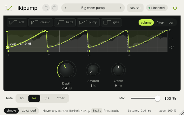 ikipump in the Essential (S) view, 640 by 400